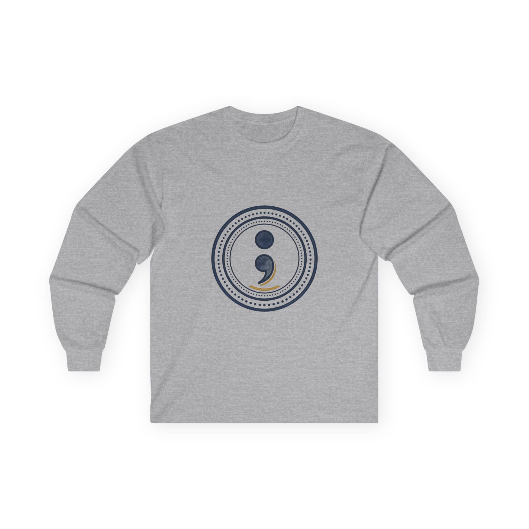 “The World Is Better With You In It” Semi-Colon Crisis Hotline Long Sleeve Tee