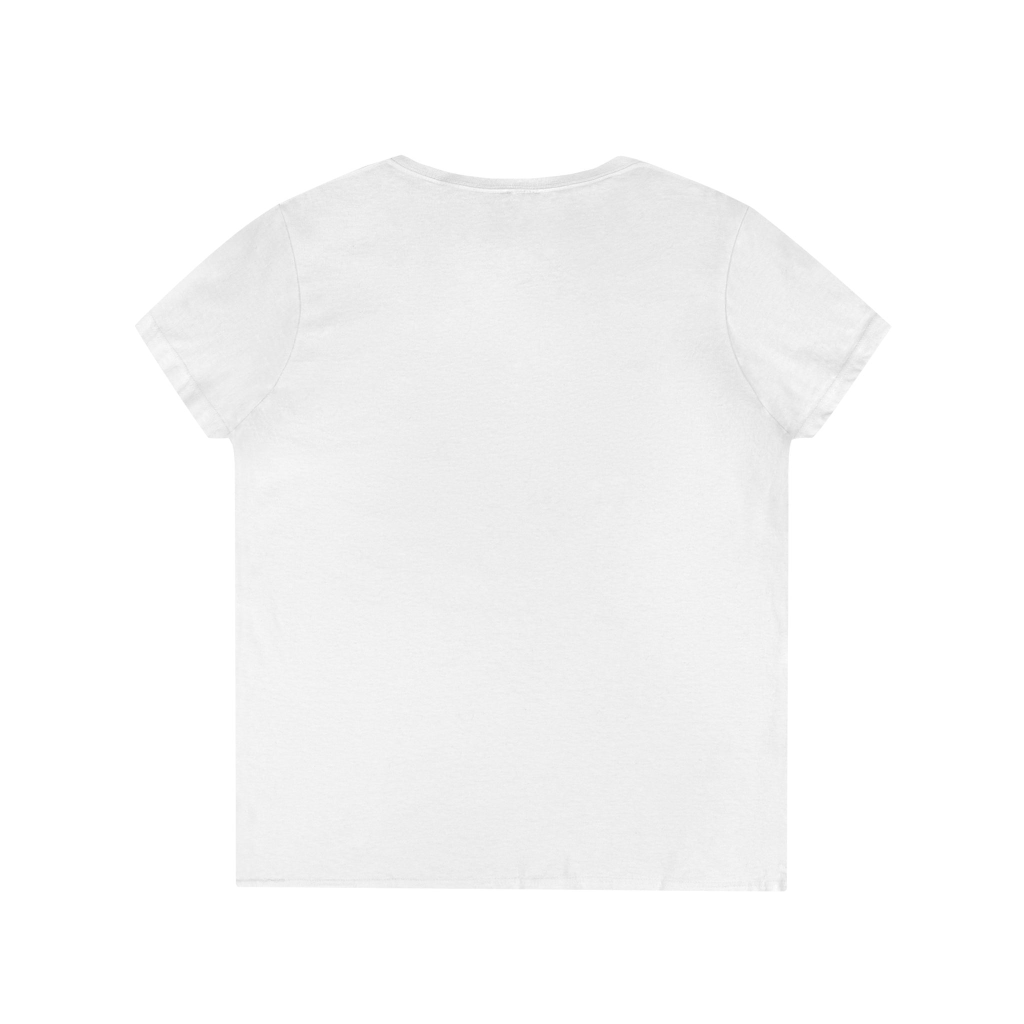 Raccoon V-Neck Tee — "It's Fine. Everything is Fine." Ladies' Graphic Shirt