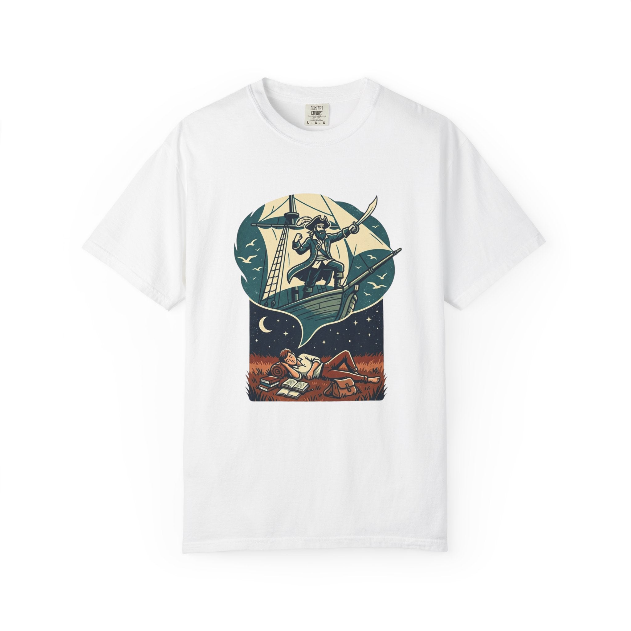 Pirate Dreamer T-Shirt — Book Lover's Nautical Tee