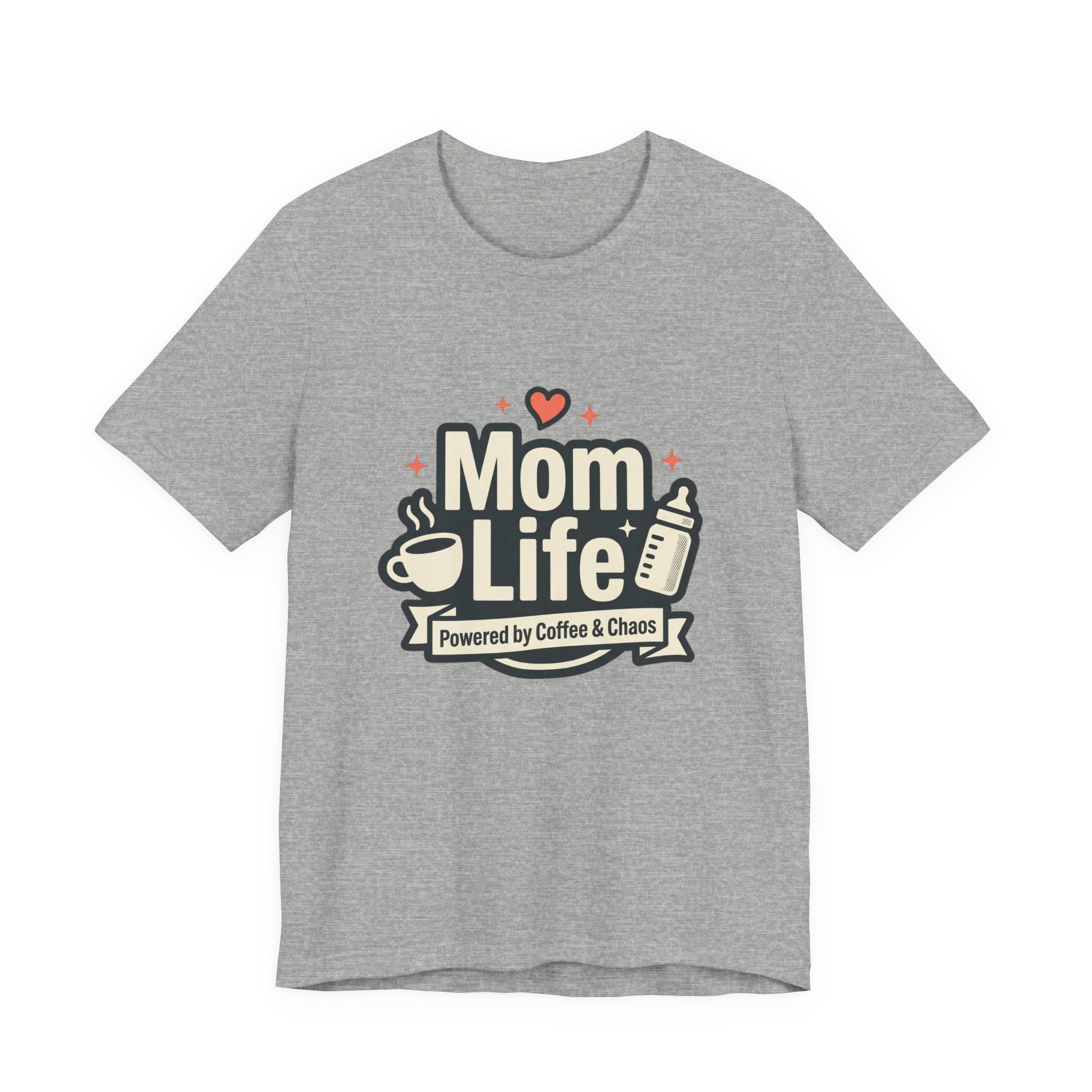 Mom Life Powered by Coffee and Chaos Tee