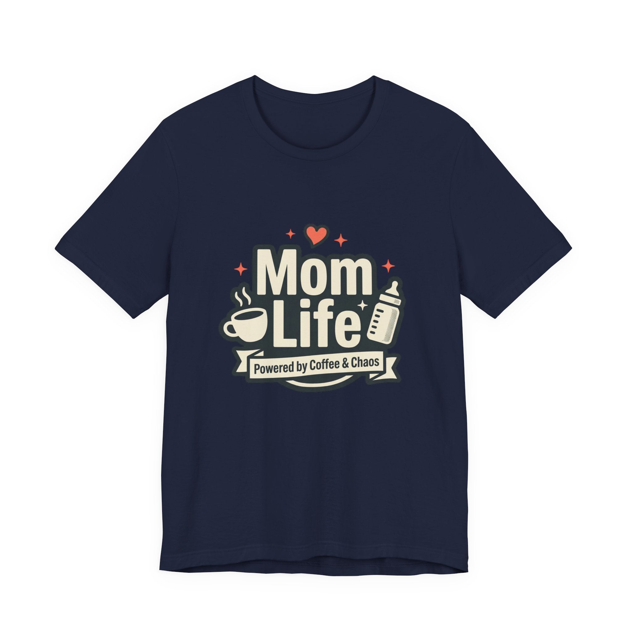 Mom Life Powered by Coffee and Chaos Tee