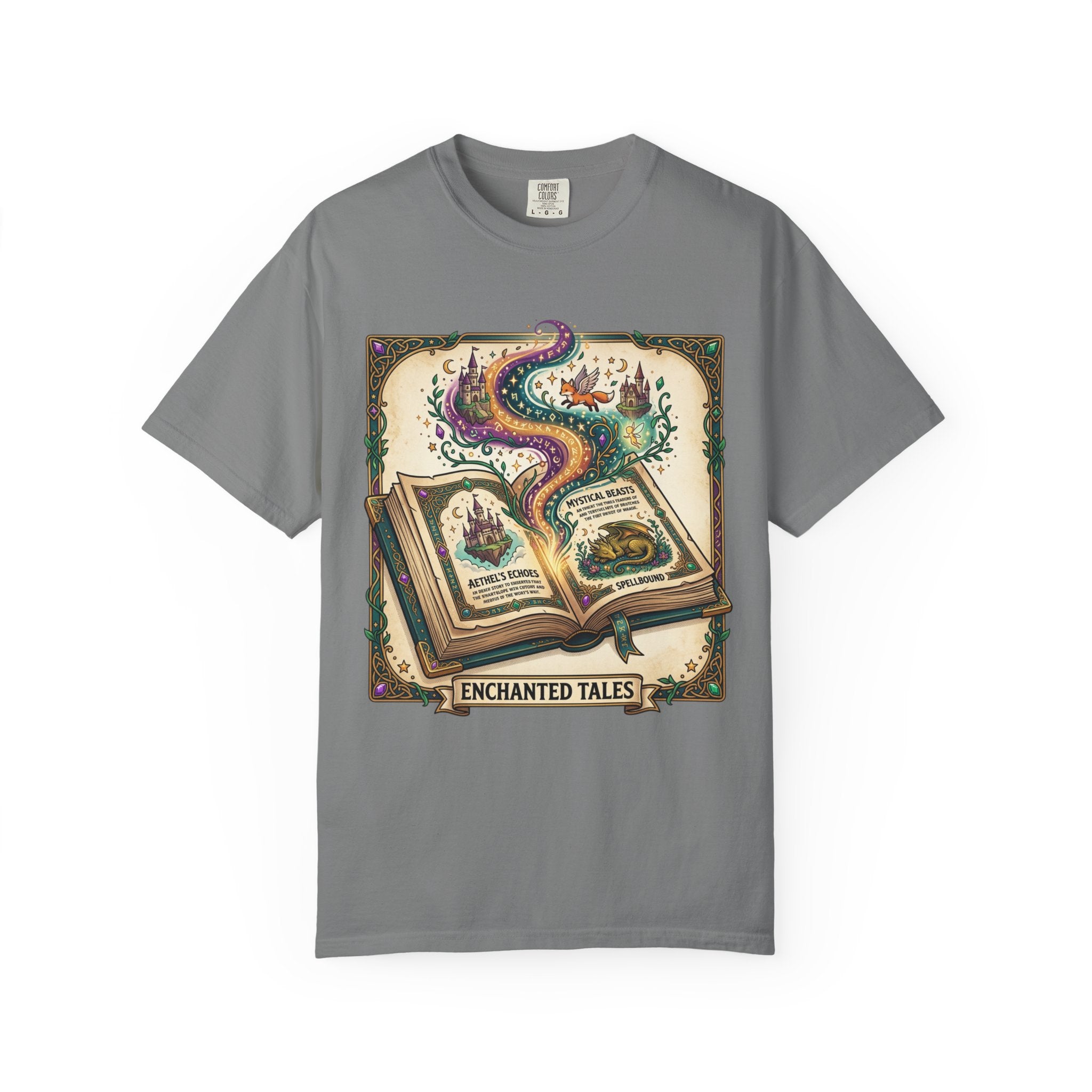 Enchanted Tales T-Shirt — Vintage Magic Book Graphic Tee