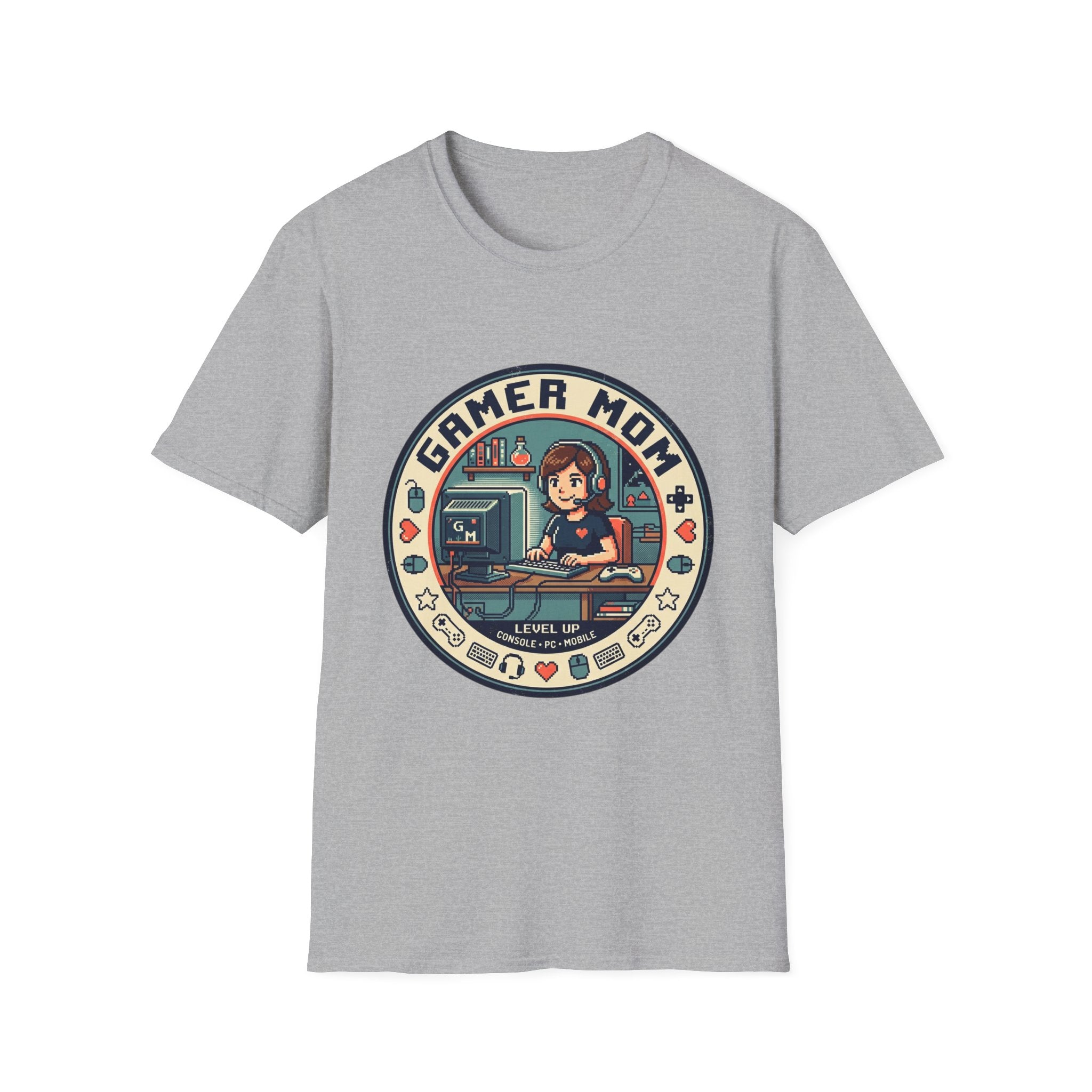 PC Gamer Mom T-Shirt — Retro Cute Video Game Mom Graphic Tee