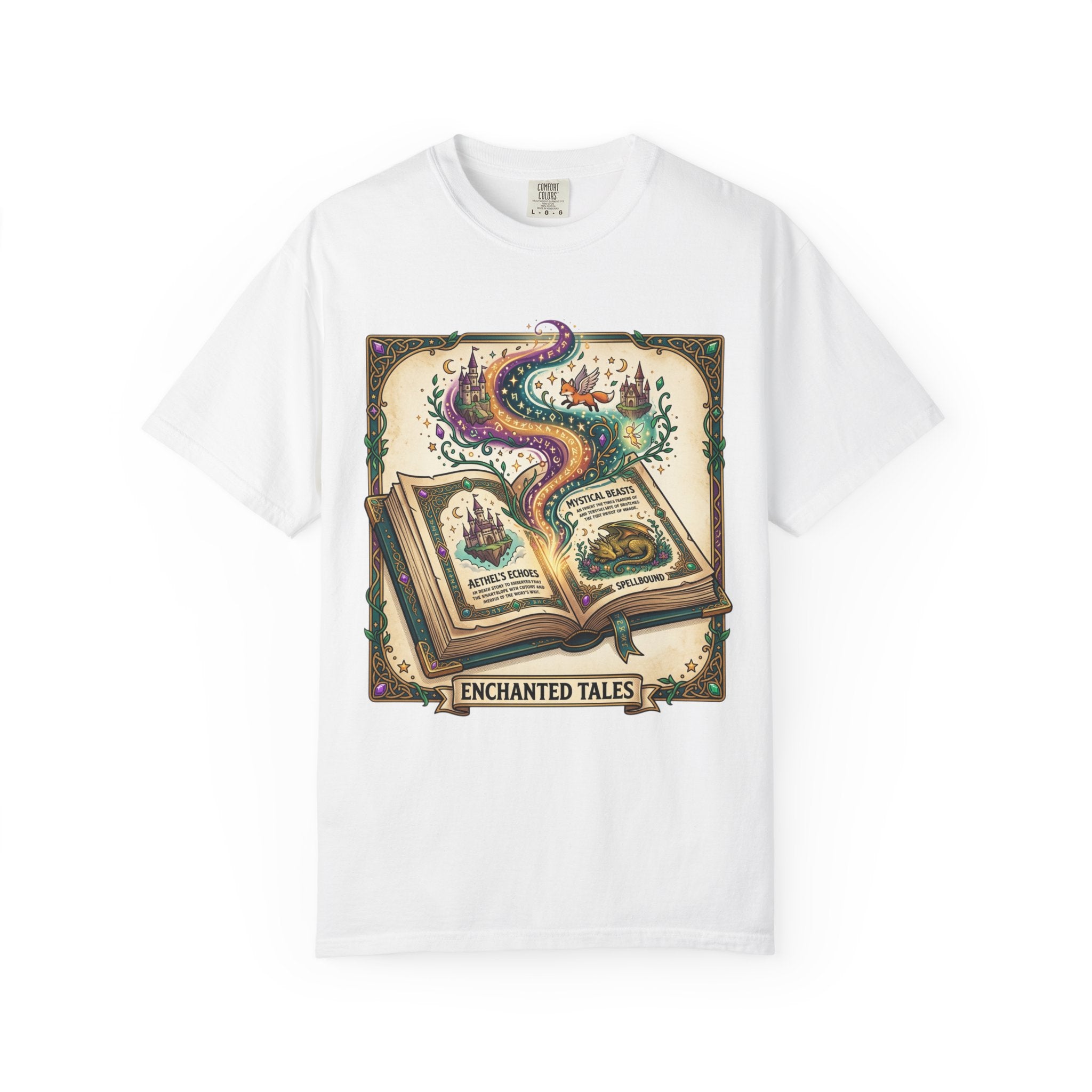 Enchanted Tales T-Shirt — Vintage Magic Book Graphic Tee