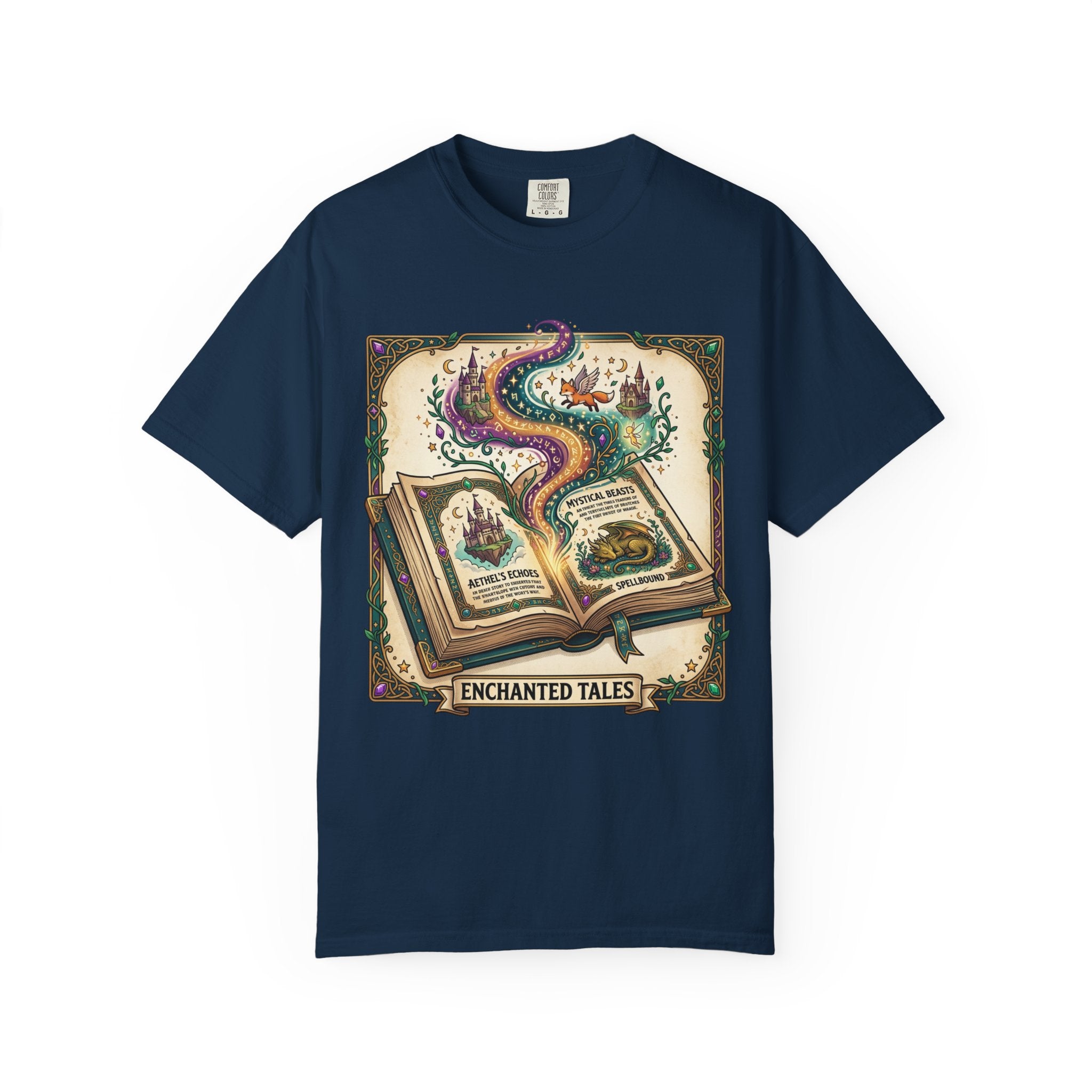 Enchanted Tales T-Shirt — Vintage Magic Book Graphic Tee