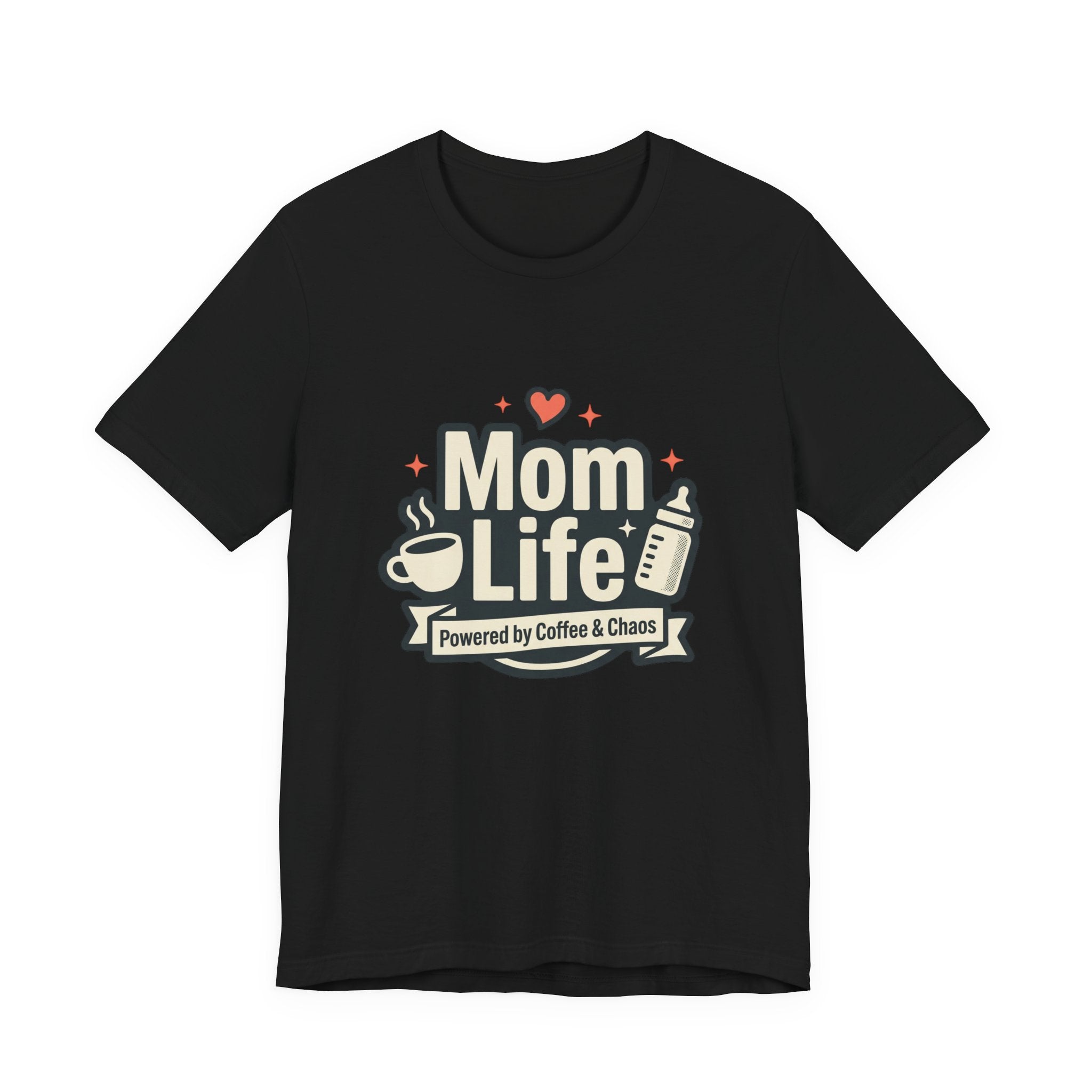 Mom Life Powered by Coffee and Chaos Tee