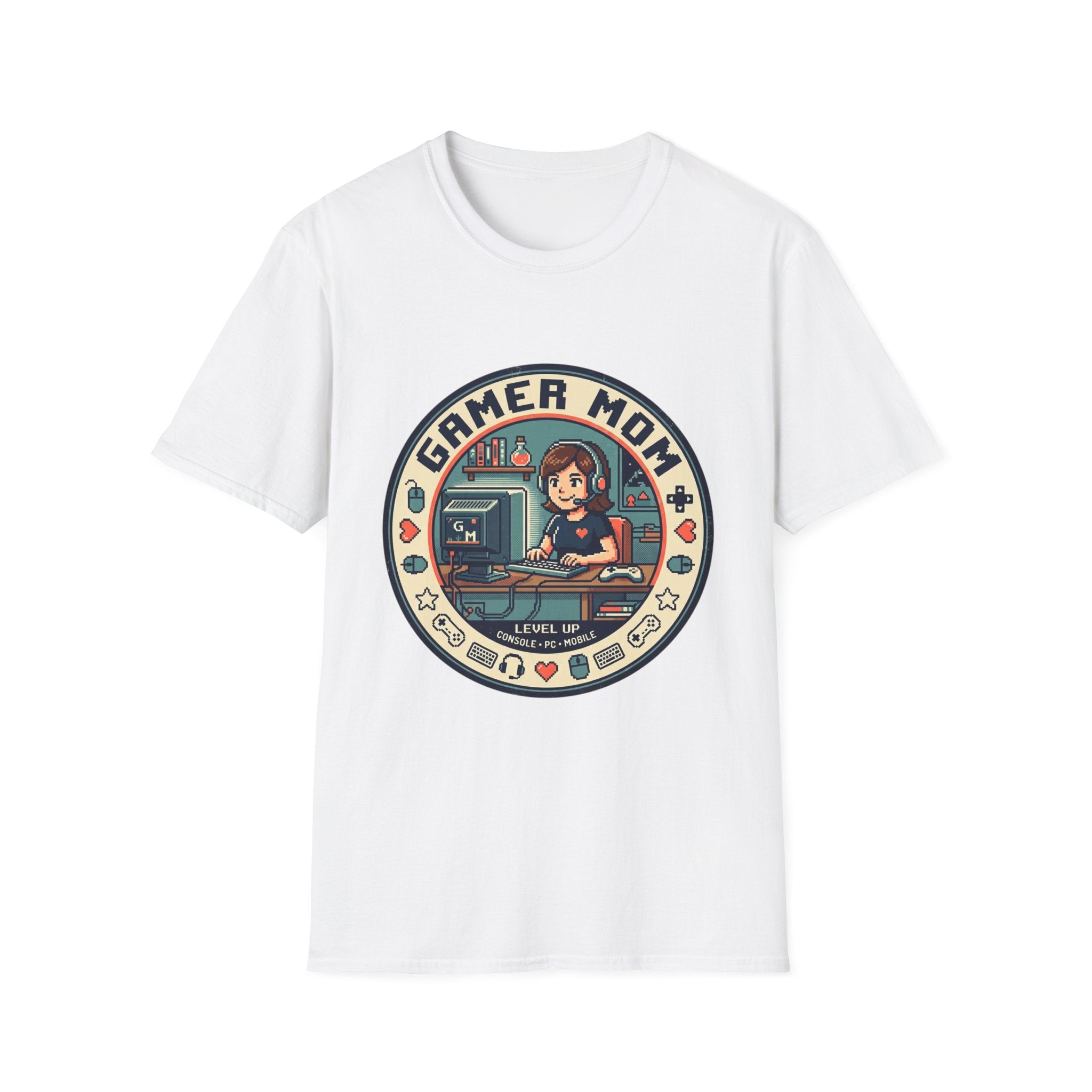 PC Gamer Mom T-Shirt — Retro Cute Video Game Mom Graphic Tee