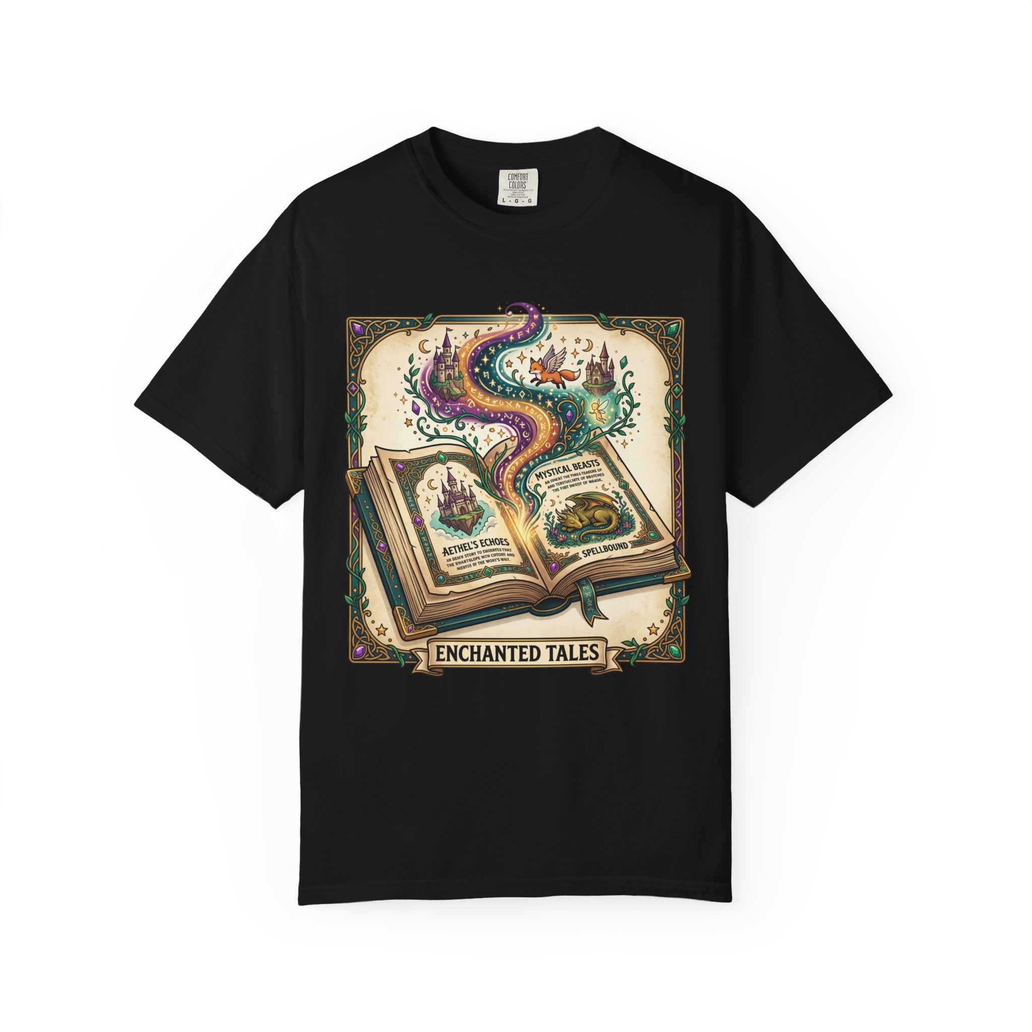Enchanted Tales T-Shirt — Vintage Magic Book Graphic Tee