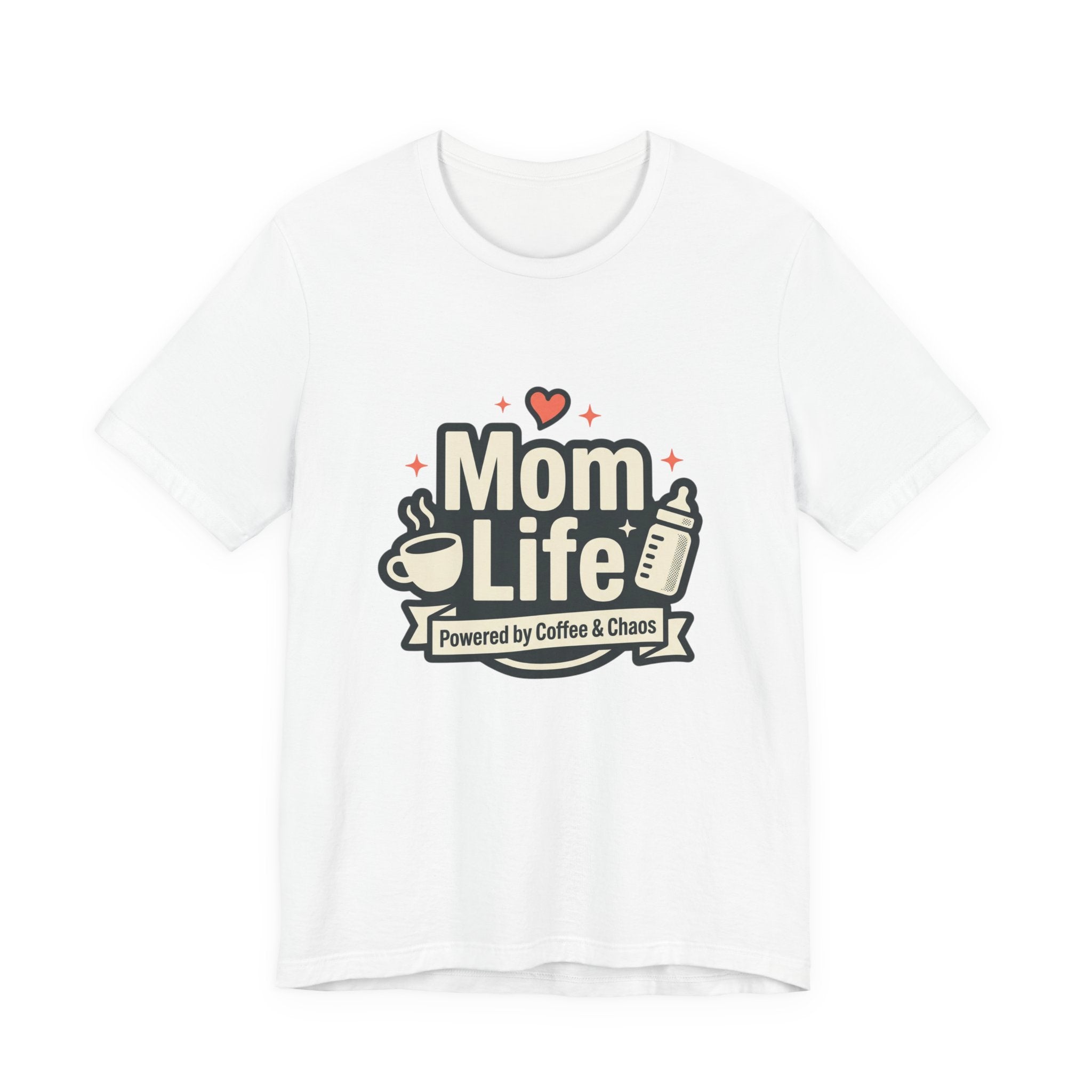 Mom Life Powered by Coffee and Chaos Tee