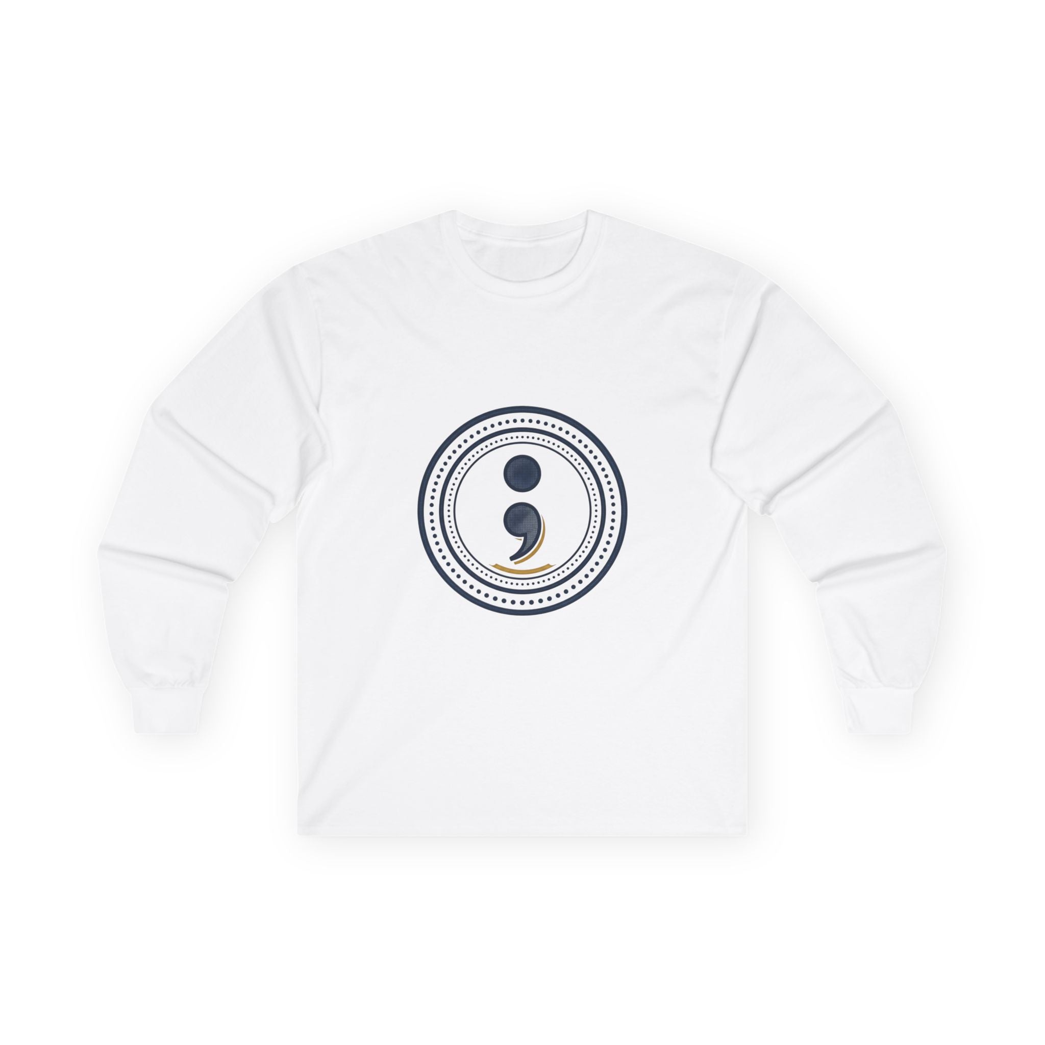 “The World Is Better With You In It” Semi-Colon Crisis Hotline Long Sleeve Tee