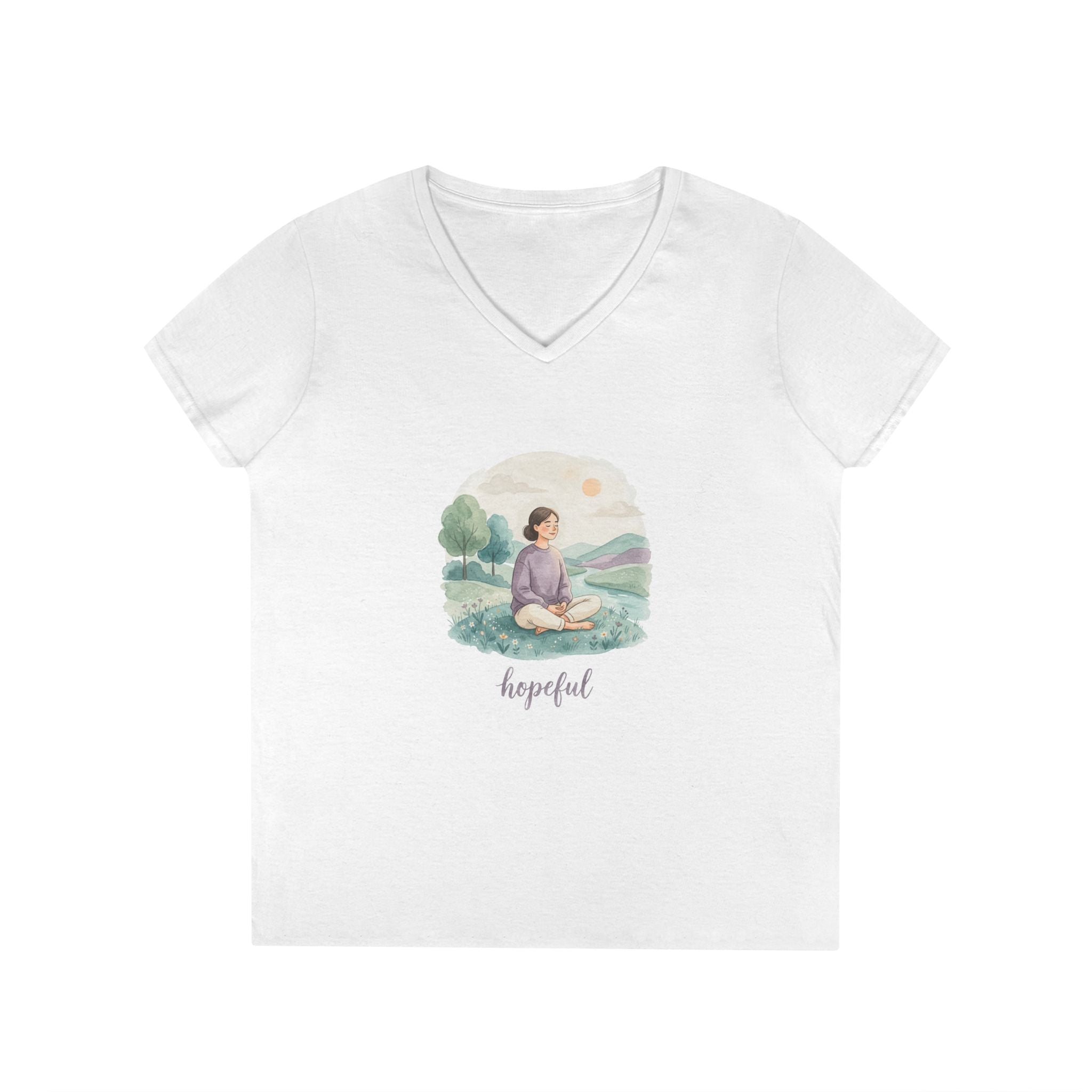 Hopeful Meditation V-Neck Tee