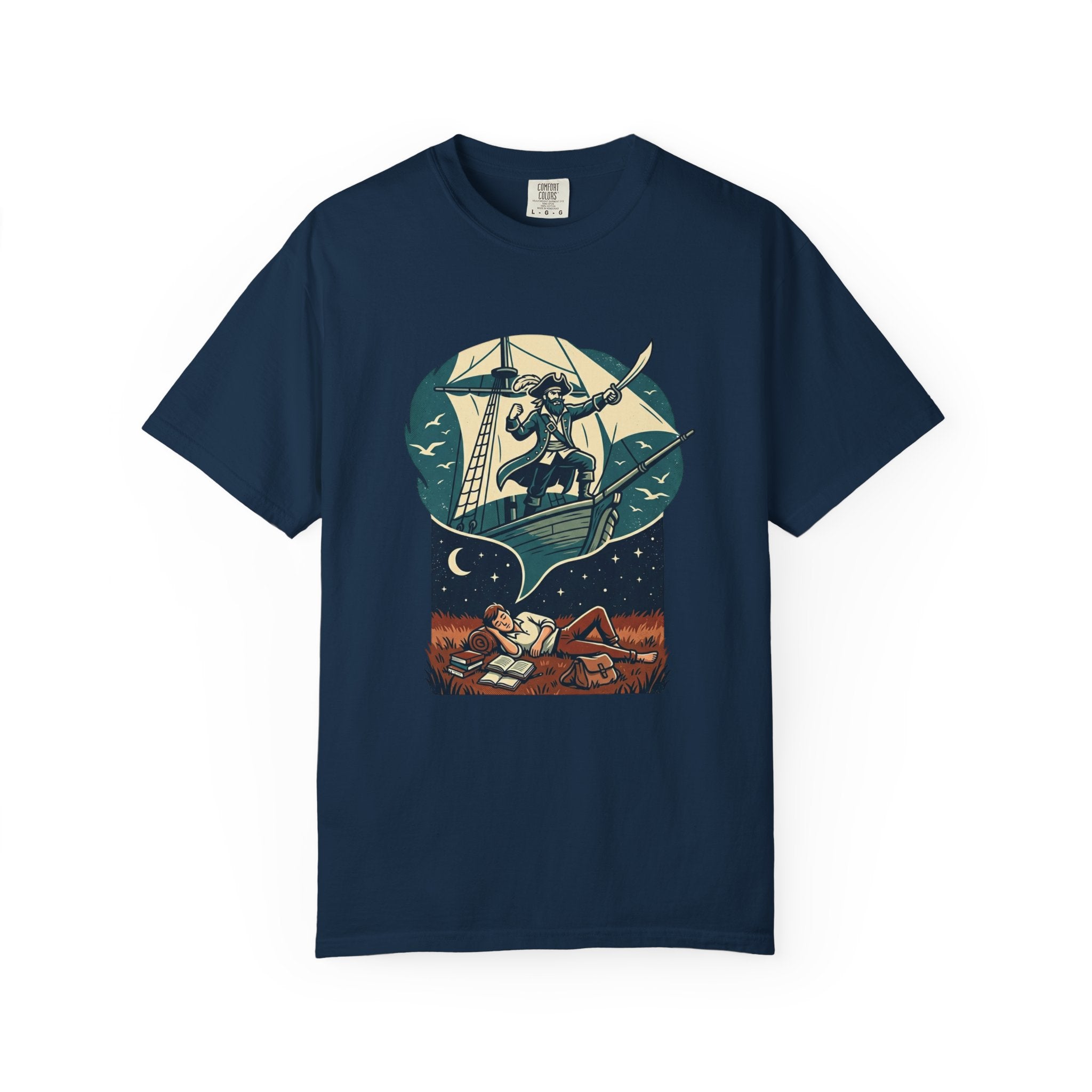 Pirate Dreamer T-Shirt — Book Lover's Nautical Tee