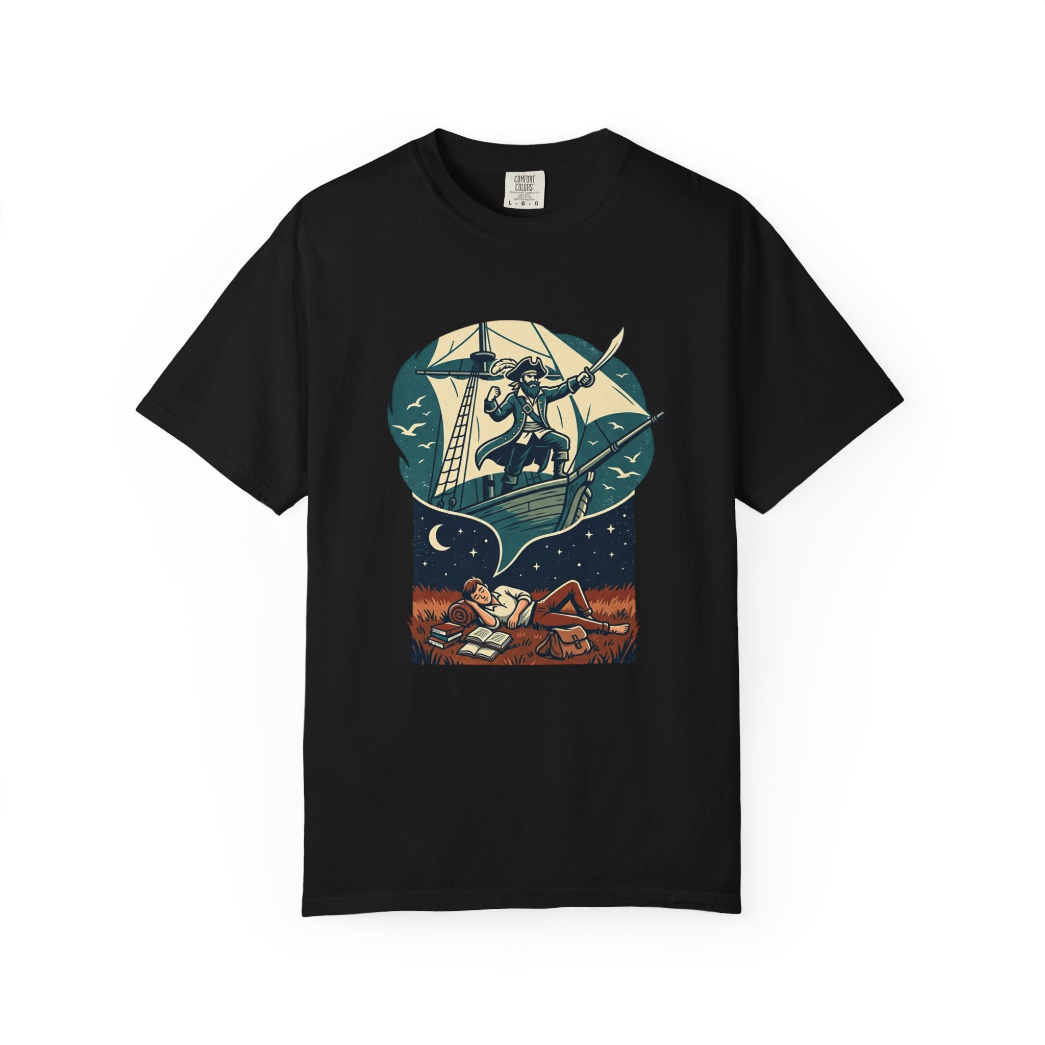 Pirate Dreamer T-Shirt — Book Lover's Nautical Tee