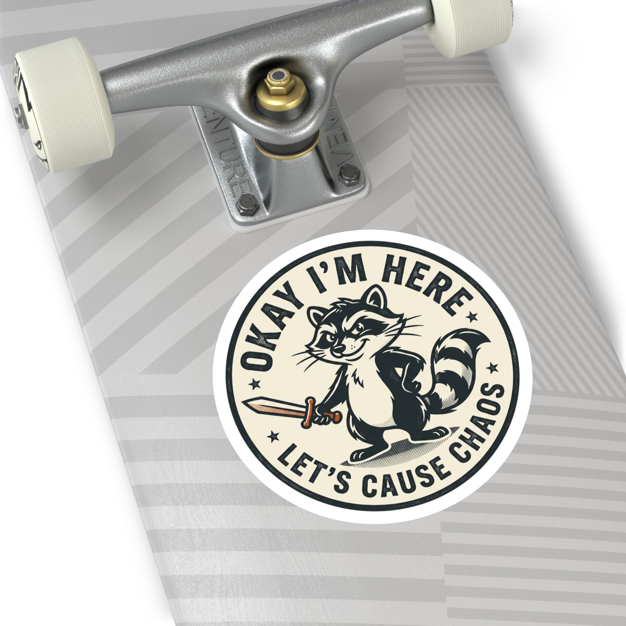 Let’s Cause Chaos Round Vinyl Stickers