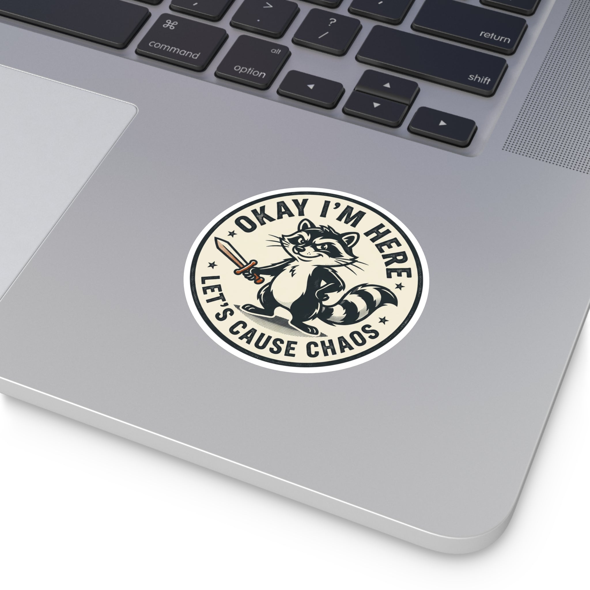 Let’s Cause Chaos Round Vinyl Stickers